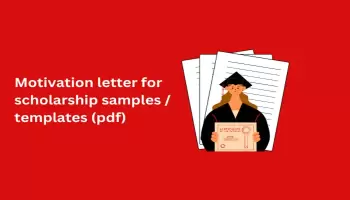 27 Motivation letter for scholarship samples / templates (pdf)